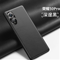 Classic Ultrathin Leather Back Cases Holster Covers For Huawei Honor 50 Pro - Black