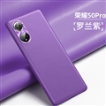 Classic Ultrathin Leather Back Cases Holster Covers For Huawei Honor 50 Pro - Purple