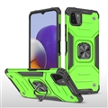 Holder Magnet Defence Shield Silicone Hard Cases Skin Covers For Samsung Galaxy A22 4G/5G LTE - Light Green