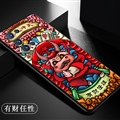 Leather Pattern Chinese Style Shield Silicone Soft Cases Back Covers For Samsung Galaxy F52 5G - Red 05