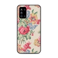 Leather Pattern Countryside Flower Shield Silicone Soft Cases Back Covers For Samsung Galaxy F52 5G - White 01