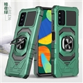 Magnet Defence Shield Silicone Finger Ring Cases Bracket Covers For Samsung Galaxy F52 5G - Green
