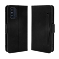 Multi-function Card Leather Flip Cases Wallet Holster Covers For Samsung Galaxy F52 5G - Black