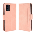 Multi-function Card Leather Flip Cases Wallet Holster Covers For Samsung Galaxy F52 5G - Pink