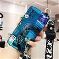 Personality Camera Silicone Lanyard Covers Wristband Back Shell Soft Cases For Samsung Galaxy F52 5G - Blue