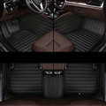 Automotive Floor Mats PU Leather Auto Interior Waterproof Car Carpet Truck Mats 3pcs For Ford F-150 - Black
