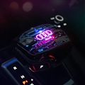 Luxury Crystal Automatic Gear Shift Knob Car Shifters 7 Color 3D Gradient Touch LED Light For Audi A4 A4L - Audi Logo