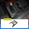 Original ABS Automobile Console Gear Shift Knob Box Panel Cover Car Shifters Decor For Ford F-150 - Black Carbon Fiber