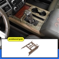 Original ABS Automobile Console Gear Shift Knob Box Panel Cover Car Shifters Decor For Ford F-150 - Sandalwood Grain