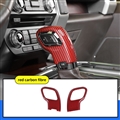 Original ABS Automobile Console Gear Shift Knob Lever Head Cover Car Shifters Decor For Ford F-150 - Red Carbon Fiber
