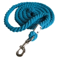 118 Inch Premium Cotton Horse Lead Rope Durable Anti-Static With Heavy-Duty Bolt Snap For All Occasions - Baby Blue