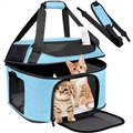 2 Cat Carrier Handbag Backpack Ventilate Durable Polyester Zipper Closure For Cats Dogs Bags Ideal For Travel Outdoor Use - Blue