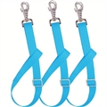 3Pack Heavy-Duty Acrylic Water Bucket Straps Horses Multipurpose Adjustable Stall Muck Supplies Hanging Straps - Blue