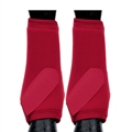 Adjustable Horse Leg Boots Harness Anticollision Neoprene Equine Guards Wraps Reduced Fatigue Equestrian Gear - Red