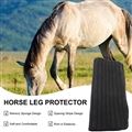 Adjustable Horse Leg Protector Harness Anticollision Memory Foam Equine Guards Wraps Reduces Fatigue Equestrian Gear - Black