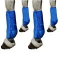 Adjustable Polyester Horse Leg Boots Harness Anticollision Neoprene Equine Guards Wraps Reduced Fatigue Equestrian Gear - Blue