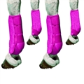 Adjustable Polyester Horse Leg Boots Harness Anticollision Neoprene Equine Guards Wraps Reduced Fatigue Equestrian Gear - Pink