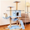 Cat Swing Small Cat Tower For Indoor Cats Climbing Tree Cat Condo Scratching Post Cat Stairs Cat Hammock Cat Climber - Blue