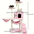 Cat Swing Small Cat Tower For Indoor Cats Climbing Tree Cat Condo Scratching Post Cat Stairs Cat Hammock Cat Climber - Pink