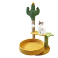 Cat Tree Cactus Small Cat Tower For Indoor Cats Climbing Tree Cat Condo Cats Nest Scratch Posts kitten Essentials Cat Climber - Pineapple