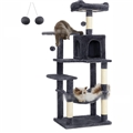 Cat Tree House Towers Large Cat Climbing Tree Cat Condo Scratching Post Multi-Level Large Cat Climbing Shelves - H012 Dark Grey