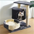 Cat Tree House Towers Medium Cat Climbing Tree Cat Condo Scratching Post Climbing Frame Medium Cat Climbing Shelf - Dark Grey