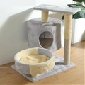 Cat Tree House Towers Medium Cat Climbing Tree Cat Condo Scratching Post Climbing Frame Medium Cat Climbing Shelf - Grey