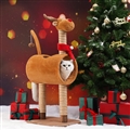 Christmas Elk Cat Tree Small Cat Tower Cats Climbing Tree Cat Condo Cats Nest Scratch Posts kitten Essentials Cat Climber - Brown