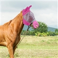 Fringes Polyester Mosquito Repellent Summer Breathable Horse Fly Mask With Ears And Nose Cover Comfortable Mesh Ride Horse Supplies - Rose