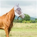 Fringes Polyester Mosquito Repellent Summer Breathable Horse Fly Mask With Ears And Nose Cover Comfortable Mesh Ride Horse Supplies - White