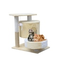 Fun Cat Products House Towers Cat Rubbing Post Climbing Tree Cat Condo Scratching Post Climbing Kitten Bed Climbing Shelf - Beige