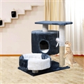 Fun Cat Products House Towers Cat Rubbing Post Climbing Tree Cat Condo Scratching Post Climbing Kitten Bed Climbing Shelf - Grey