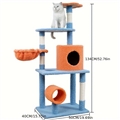 High-quality Cat Tower For Big Cats Cat Climbing Tree Cat Condo Scratching Post Multi-Level Large Cat Climbing Shelf Stairs - C2