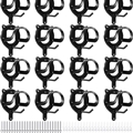 Horse Bridle Rack Bracket Hooks Tubes Screw Tack Storage Halter Hanger Metal Holder Room Blanket Wall Mount - Black 16 Counts