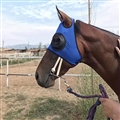 Horse Eye Protection Hood Shatterproof UV Protection Flexible Lens For Corneal Ulcers Eye Injuries Compatible Horse Fly Mask - Blue