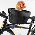 Iron frame Leather Pet Bike Bicycle Basket Durable Mesh Dog Cat Carrier Ideal For Shopping Outdoor Adventures - Mountain Bikes