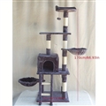 Large Cat Tower For Big Cats Cat Climbing Tree Cat Condo Scratching Post Multi-Level Large Cat Climbing Ladder Stairs - 6 Floors Grey