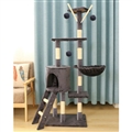 Large Cat Tower For Big Cats Cat Climbing Tree Cat Condo Scratching Post Multi-Level Large Cat Climbing Ladder Stairs - Dark Grey