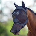 Long Nose Polyester Mosquito Repellent Summer Breathable Horse Fly Mask Best Mesh Ride Horse Supplies - Black