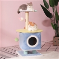 Modern Winter Small Cat Tree For Indoor Cats Climbing Tree Cat Condo Scratching Post Cat Toy Cat Climbing Shelf Cat Climber - Grey