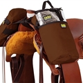 Multi-Purpose Horse Supplies Equestrian Canvas Bag With Water Bottle Holder Durable Oxford Fabric Fit For Riders - Brown