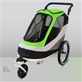 Outdoor Safe Carriers Strollers Large Pet Bicycle Trailer Foldable Cat Dog Handcart Tricycle Dual-use Outdoor Camping Luggage - Green