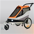 Outdoor Safe Carriers Strollers Large Pet Bicycle Trailer Foldable Cat Dog Handcart Tricycle Dual-use Outdoor Camping Luggage - Orange