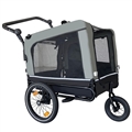 Outdoor Safe Carriers Strollers Large Pet Bike Trailer Foldable Cat Dog Handcart Tricycle Dual-use Outdoor Camping Luggage - Black