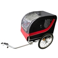 Outdoor Safe Carriers Strollers Large Pet Bike Trailer Foldable Cat Dog Handcart Tricycle Dual-use Outdoor Camping Luggage - Red Black