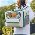 Portable Pet Backpack Handbag Durable Polyester Zipper Closure For Cats Dogs Bags Ideal For Travel Outdoor Use - Blue