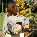 Portable Pet Backpack Handbag Durable Polyester Zipper Closure For Cats Dogs Bags Ideal For Travel Outdoor Use - Grey