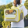 Portable Pet Backpack Handbag Durable Polyester Zipper Closure For Cats Dogs Bags Ideal For Travel Outdoor Use - Yellow