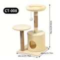 Small Cat Tree For Indoor Cats Climbing Tree Cat Condo Scratching Post Cat Toy Cat Climbing Shelf Cat Climber - Beige