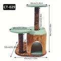 Small Cat Tree For Indoor Cats Climbing Tree Cat Condo Scratching Post Cat Toy Cat Climbing Shelf Cat Climber - Green Brown